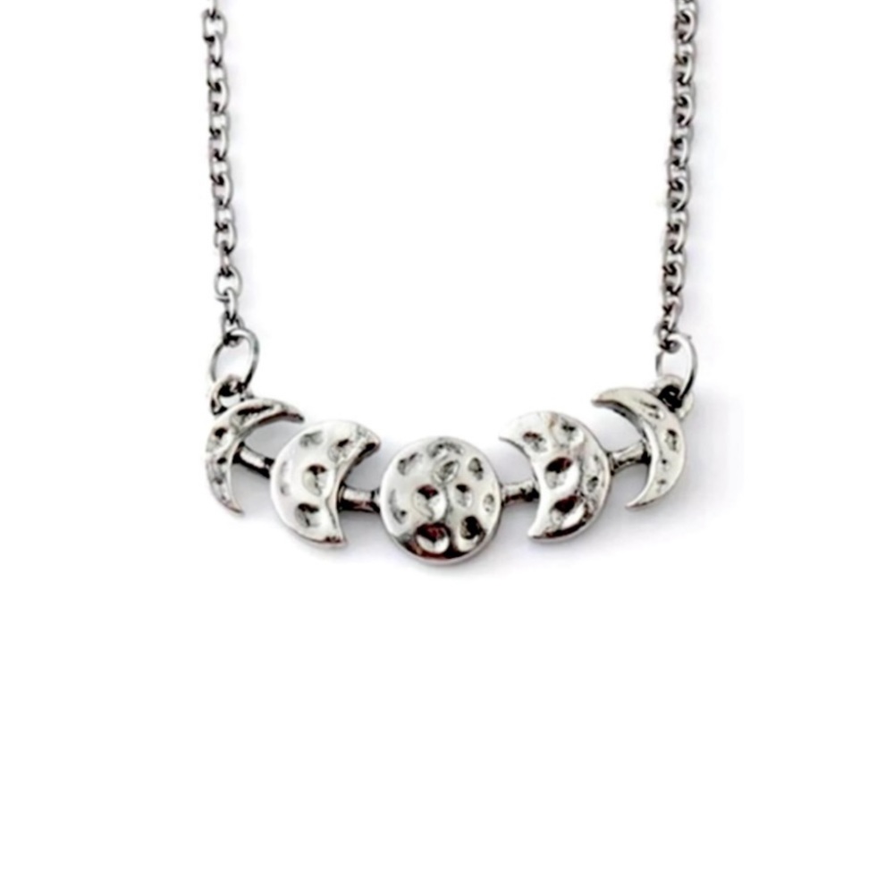 Lunar Eclipse Moon Phase Pendant Necklace
